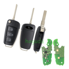 For Audi A4 3 button flip remote key