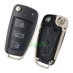 For Audi A4 3 button flip remote key