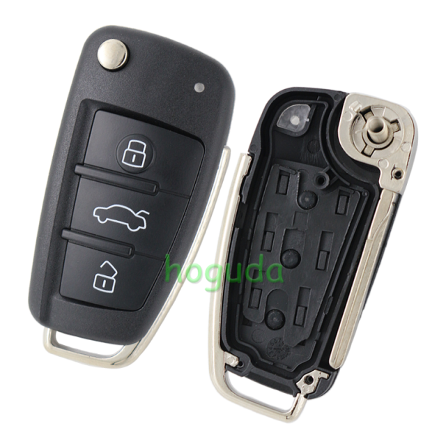 For Audi A4 3 button flip remote key