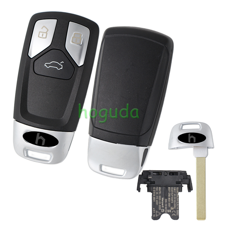 For Audi MQB48 keyless 3 button remote key with 433.92mhz