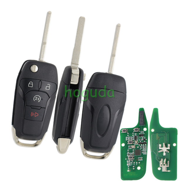 For Ford 4 button keyless go smart key with 902MHz FSK NCF2951F / HITAG PRO / 49 CHIP  FCC ID: N5F-A08TDA PN: 164-R8134