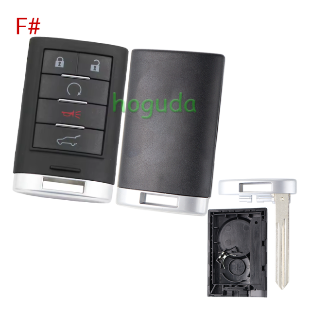 For Cadillac 2+1/3+1/4+1/5+1 buttons smart remote key blank without logo