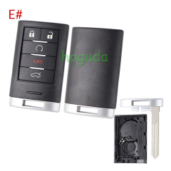 For Cadillac 2+1/3+1/4+1/5+1 buttons smart remote key blank without logo