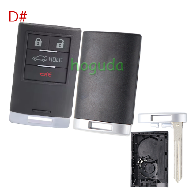 For Cadillac 2+1/3+1/4+1/5+1 buttons smart remote key blank without logo