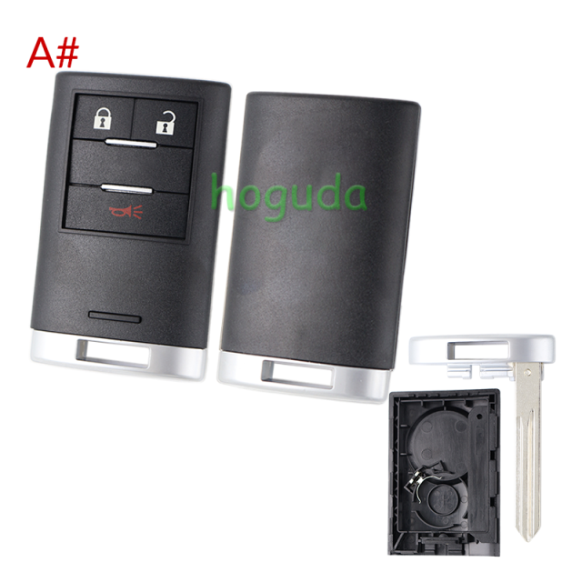 For Cadillac 2+1/3+1/4+1/5+1 buttons smart remote key blank without logo
