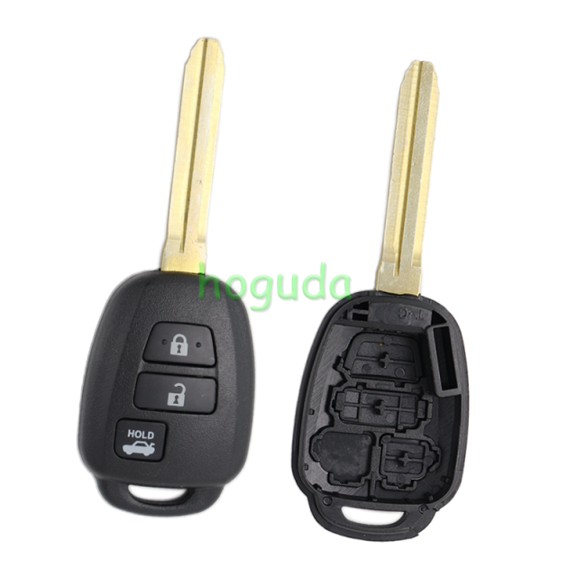 For Toyota 3 button remote key blank without logo