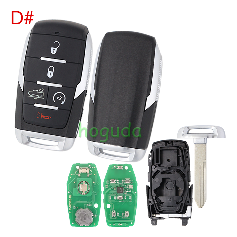 For RAM 2+1/3+1/4+1/5+1 buttons smart key with PCF7939M / HITAG AES / 4A Chip 433MHz FCC:OHT-4882056