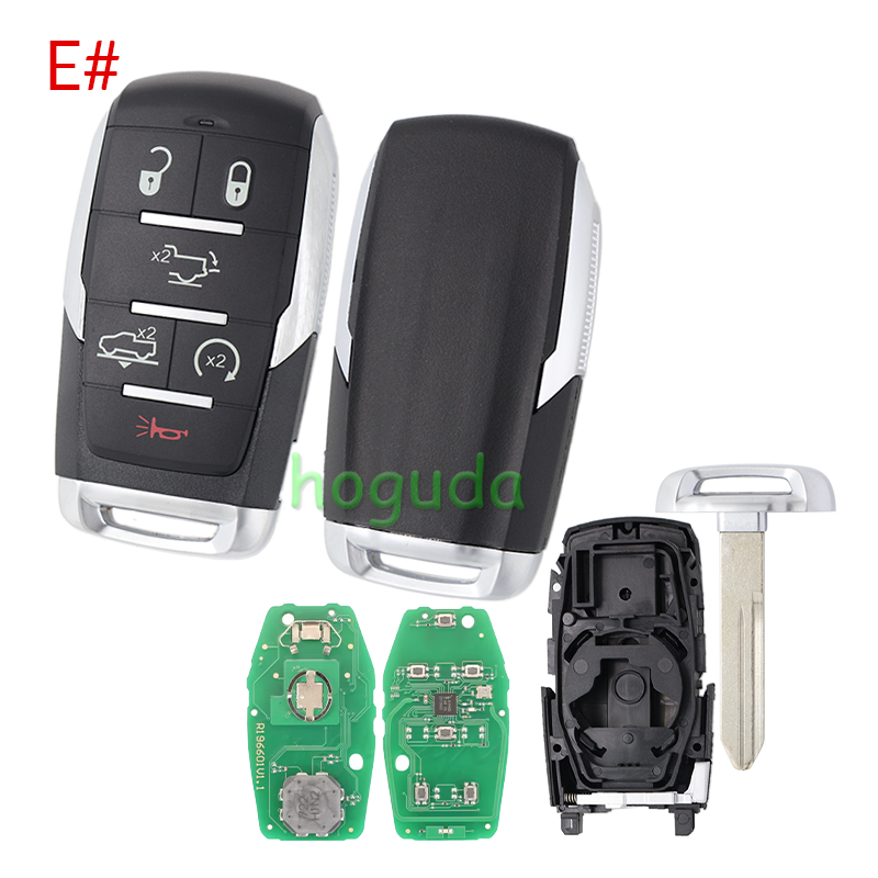 For RAM 2+1/3+1/4+1/5+1 buttons smart key with PCF7939M / HITAG AES / 4A Chip 433MHz FCC:OHT-4882056