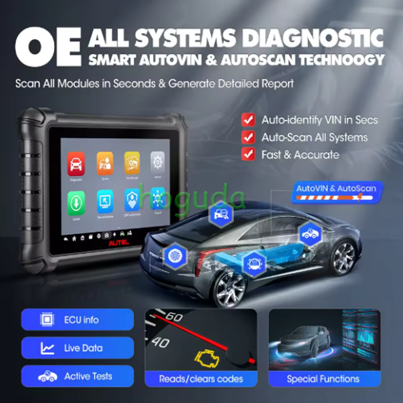 Autel MaxiCheck MX900 OBD2 Scanner, Autos Diagnostic Scan Tool for Cars, DoIP CAN FD,40+Reset Services,Upgraded of MK808S MX808S
