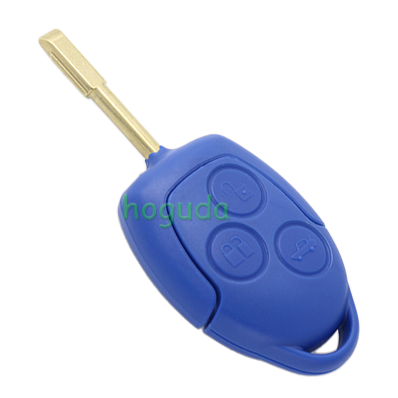 AfterMarket Ford Transit blue  3 button remote key with 433.92Mhz FSK 4D63 chip The vehicle can be stared without installing the battery