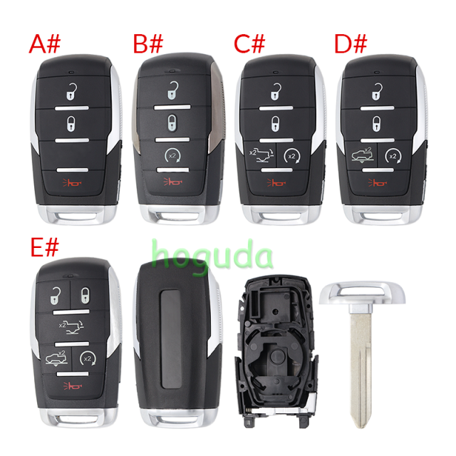 For Chrysler 2+1/3+1/4+1/5+1 button smart remote key shell