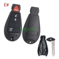 For Chrysler 17pcs/set key blank with emergency blade