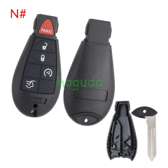 For Chrysler 17pcs/set key blank with emergency blade