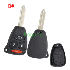 For High Quality GTL Chrysler 2+1/3+1 button remote key shell Stronger enhanced Version