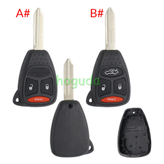 For High Quality GTL Chrysler 2+1/3+1 button remote key shell Stronger enhanced Version
