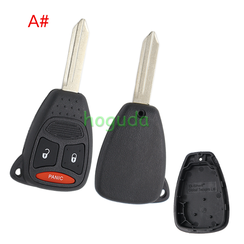 For High Quality GTL Chrysler 2+1/3+1 button remote key shell Stronger enhanced Version