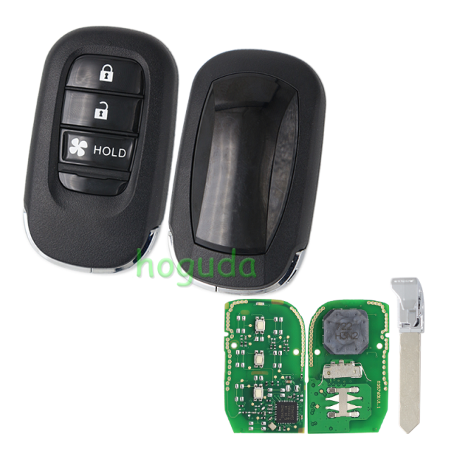 For Honda 3 button Smart Remote Car key with 433MHZ 4A Chip  FCC ID : KR5TP-4