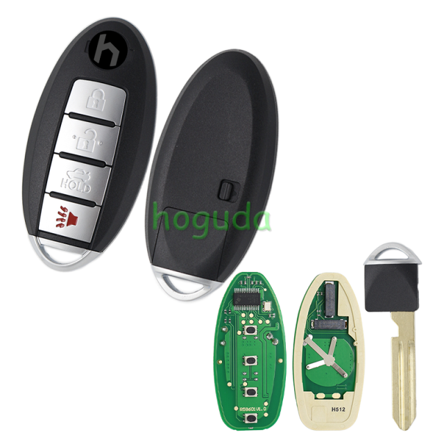 For Nissan  3+1 buttton Remote Control Key with 315MHz ID46 chip FCCID: CWTWBU624