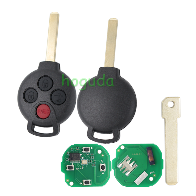 For Benz 3+1 Button remote key with 315mhz ID46 PCF7941 Chip