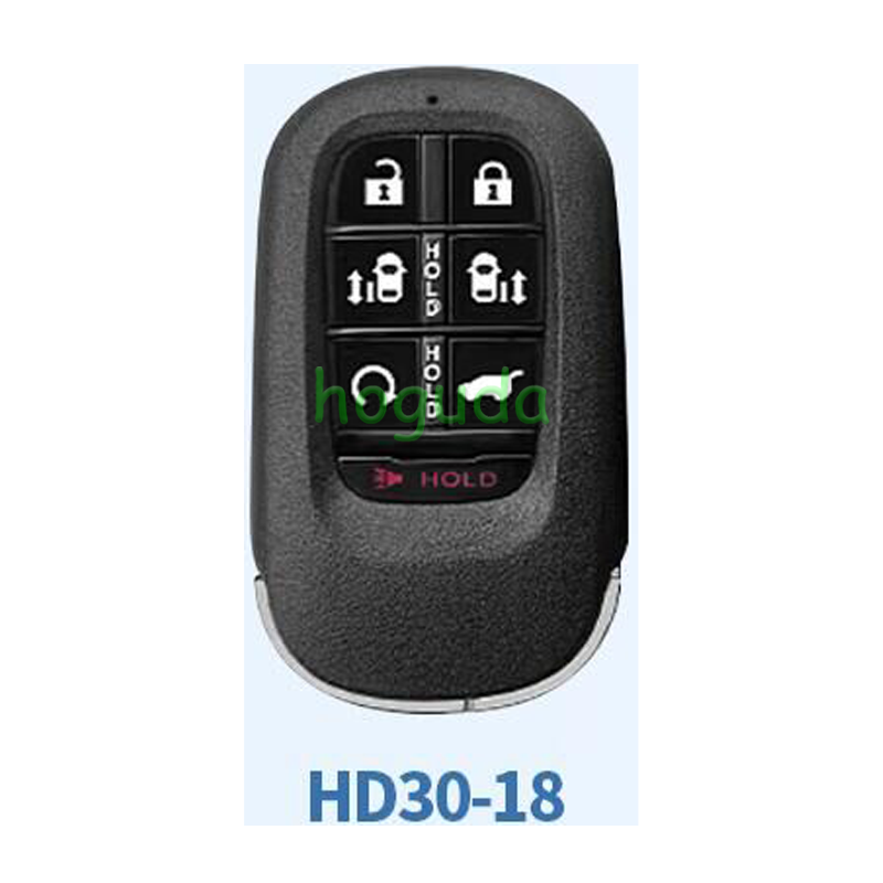 Lonsdor Honda HD30-18 6+1 button smart key Support ID46 ID47 ID4A chip,Frequency313.56/314.12/313.85/433.66/434.18/433.92 98% Coverage 2013-2025 50+ Models All Honda Keys CIVIC'ACCORD CR-V ODYSSEY HR-V.etc