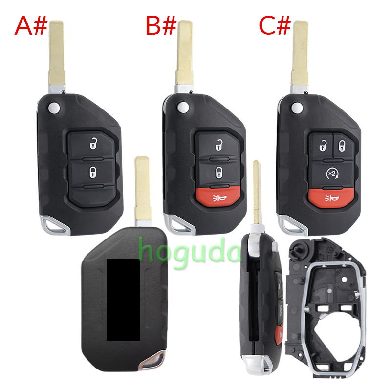 For Chrysler 2/2+1/3+1 button flip key remote key shell