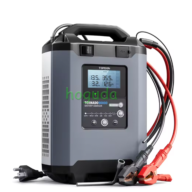 TOPDON Releases the Tornado 90000  Automatic Smart 12v 24v Volt 12 V Auto Battery Charger For Car
