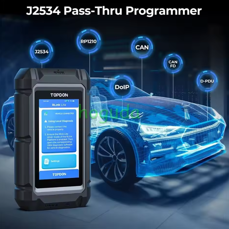 TOPDON RLink Lite OE-LEVEL Diagnostic Auto Compatible With D-PDU, J2534, RP1210 Diagnostic Stand