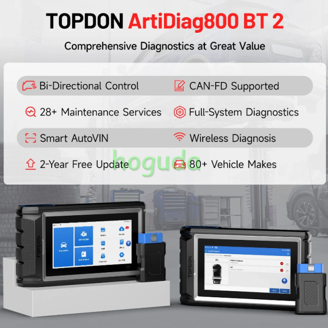 TOPDON Artidiag 800 BT Mid-level Diagnostic Tool Auto Diagnostic Scan Tool Bi-Directional Control All System Code Reader Active Test