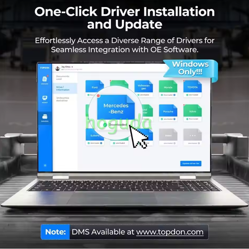 TOPDON RLink Lite OE-LEVEL Diagnostic Auto Compatible With D-PDU, J2534, RP1210 Diagnostic Stand
