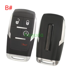 For Chrysler Jeep 2+1/3+1/4+1 button smart remote key shell (with logo slot)