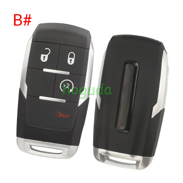 For Chrysler Jeep 2+1/3+1/4+1 button smart remote key shell (with logo slot)