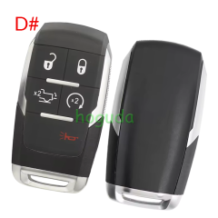 For Chrysler Jeep 2+1/3+1/4+1 button smart remote key shell without logo