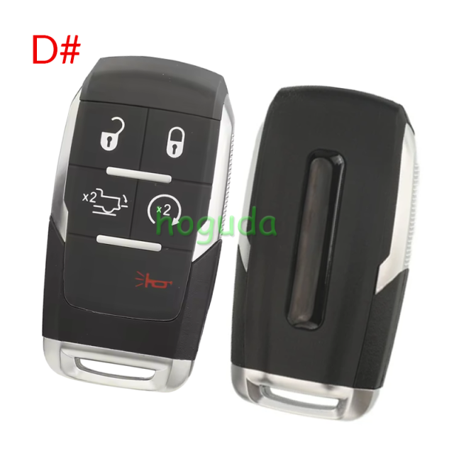 For Chrysler Jeep 2+1/3+1/4+1 button smart remote key shell (with logo slot)