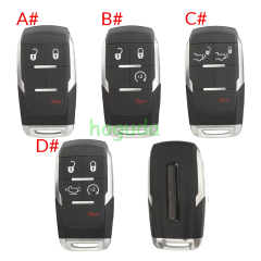 For Chrysler Jeep 2+1/3+1/4+1 button smart remote key shell (with logo slot)