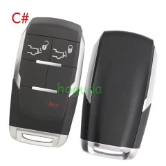 For Chrysler Jeep 2+1/3+1/4+1 button smart remote key shell without logo
