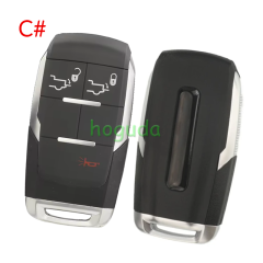 For Chrysler Jeep 2+1/3+1/4+1 button smart remote key shell (with logo slot)