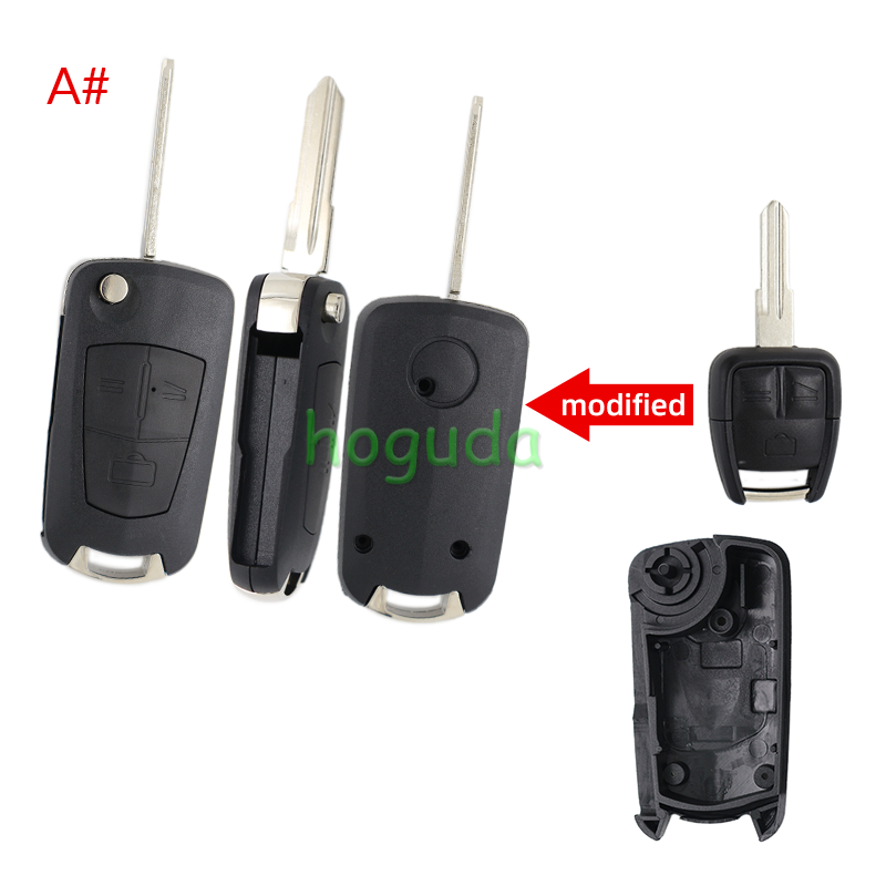 For Opel 3 button modified flip remote key blank