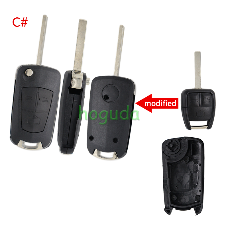 For Opel 3 button modified flip remote key blank