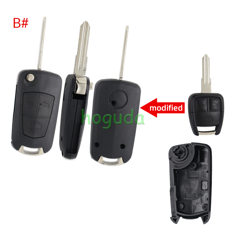 For Opel 3 button modified flip remote key blank