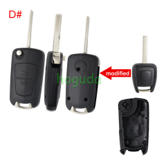 For Opel 2 button modified flip remote key blank