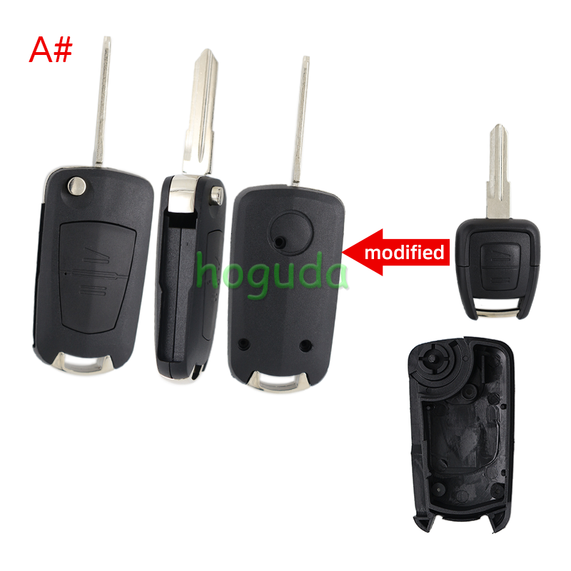 For Opel 2 button modified flip remote key blank