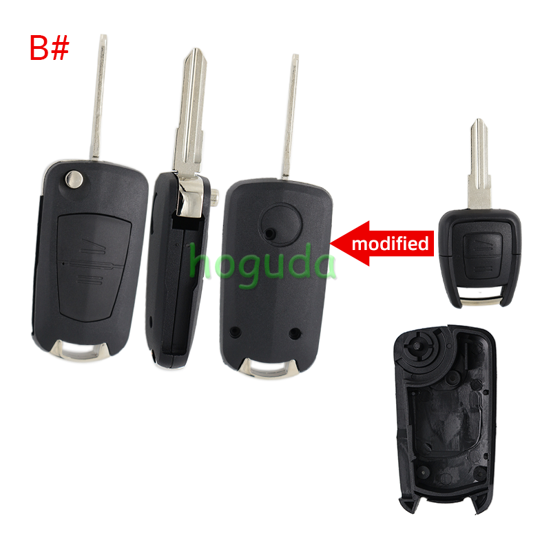 For Opel 2 button modified flip remote key blank
