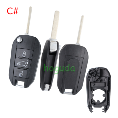 For Opel 3 button remote  Key Shell with VA2 307 blade