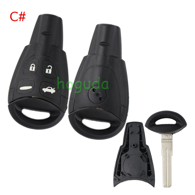 For SAAB 4 button remote key blank with blade