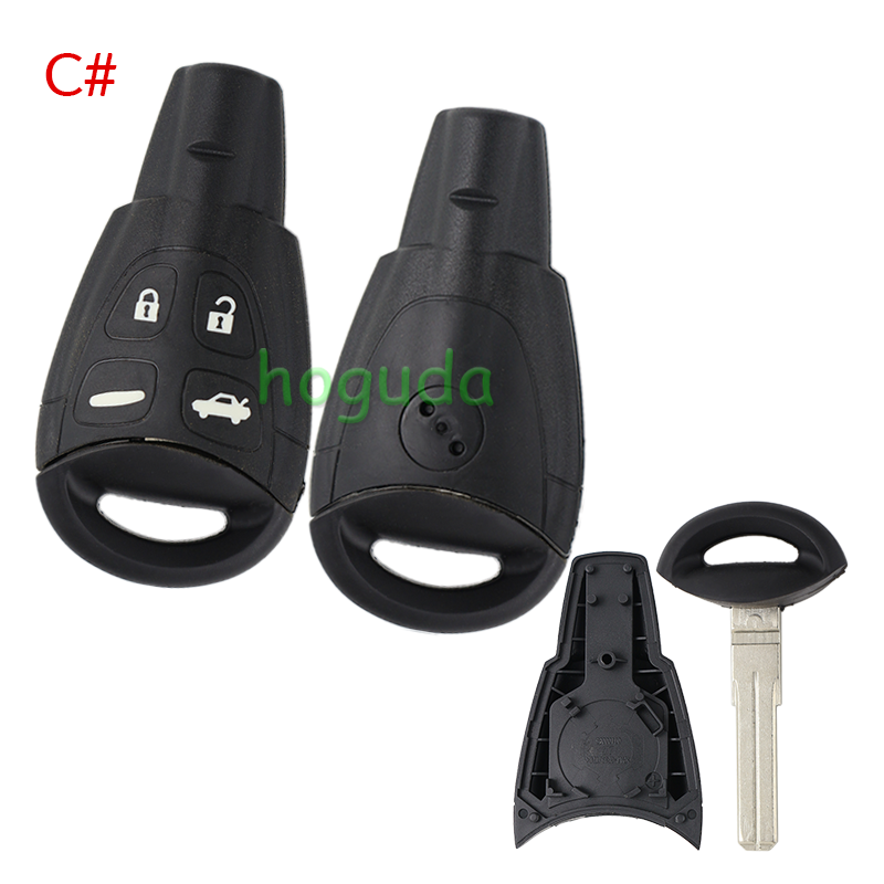 For SAAB 4 button remote key blank with blade