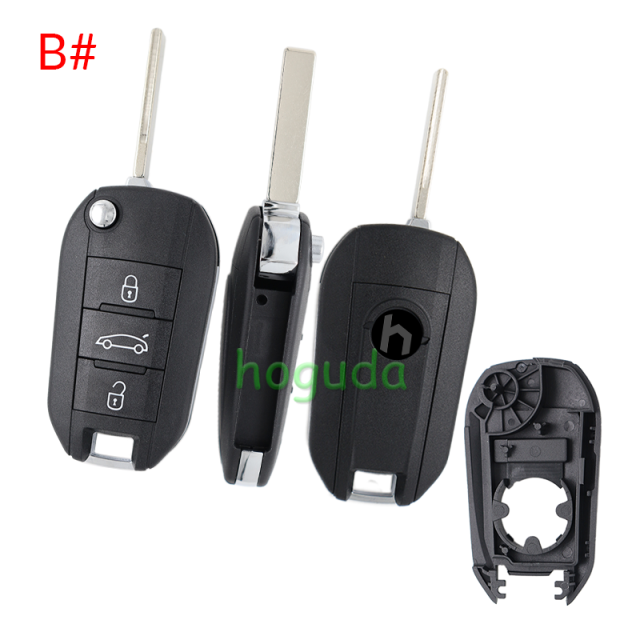 For Opel 3 button remote  Key Shell with HU83 407 blade