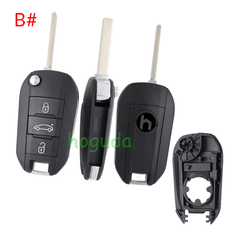 For Opel 3 button remote  Key Shell with VA2 307 blade