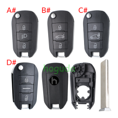 For Opel 3 button remote  Key Shell with HU83 407 blade