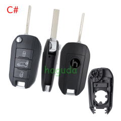 For Opel 3 button remote  Key Shell with HU83 407 blade