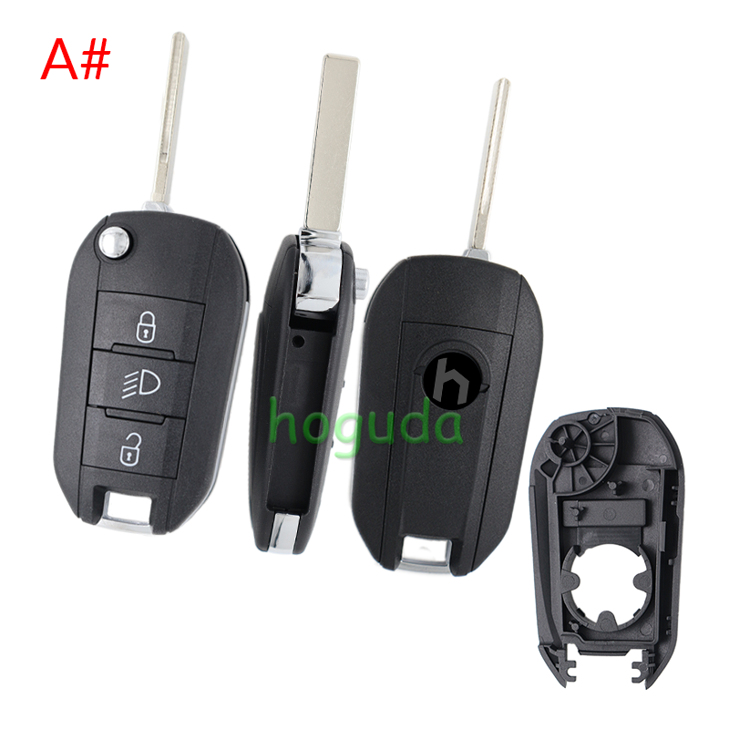 For Opel 3 button remote  Key Shell with HU83 407 blade